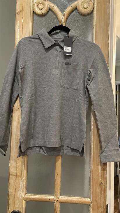Rusty Fig Figs | Tops | Figs Long Sleeve Polo Shirt Gray Size Xs New With Tags ...